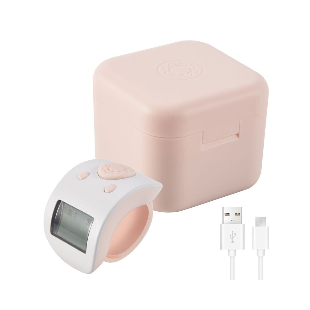 Digital Lcd Electronic Finger Ring Hand Tally Counter 6 Digit Rechargeable Counters Clicker- White 4711640953682