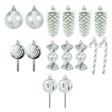 15Pieces Christmas Ornaments Candy Theme Christmas Candy Ornaments Set Xmas Tree Decorations Festive for Home,C