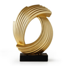 Abstract Art Gold Statue Sculptures Home Decor Modern Resin Living Room Decor Decorations