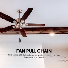 Ceiling Fan Pull Chains,4Pcs Bronze Extension Fan, Lamp Pull Chain Decorative Extender Ornament Fan Chain Connector