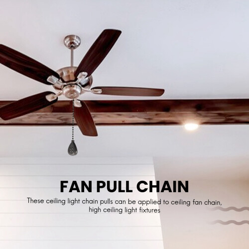 Ceiling Fan Pull Chains,4Pcs Bronze Extension Fan, Lamp Pull Chain Decorative Extender Ornament Fan Chain Connector