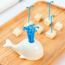 Schattige Walvis Fruit Vork Dier Walvis Fruit Prik Keukenbenodigdheden Fruit Stok Schattige Fruit Prik