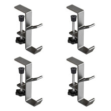 Adjustable 2-in-1 Mantel Hook, Equipped with Double Hooks for Hanging Socks and Garlands, Rust-Proof Metal, 4 PCs. B