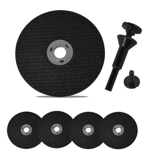 Rodas de Corte de 3 Polegadas com Kit de Mandril de 1/4 de Polegada, Discos de Corte de Rodas com Furo de Eixo de 3/8 de Polegada 5 Peças + 1 Pacote