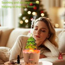 Relaxing Aromatherapy Humidifier,Christmas Tree Humidifier,Fragrance Diffuser,LED Color Changing Air Humidifier EU Plug
