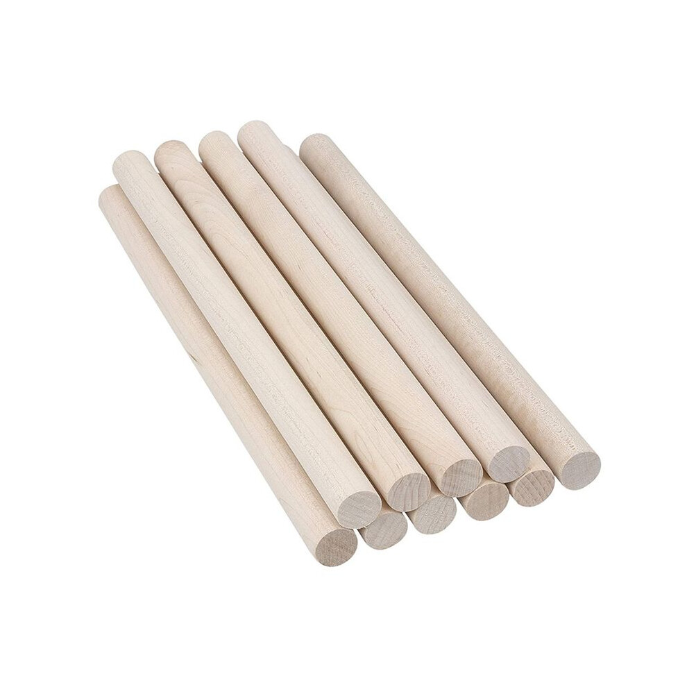 50Pcs Wooden Dowel Rods Unfinished Wood Dowels, Solid Hardwood Sticks For Crafting, Macrame, Diy & More, Sanded Smooth 4713596978245