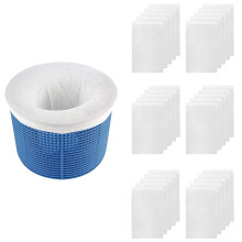 Pool Skimmer Socks, 30-Pack Pool Filter Basket Saver Socks, Reusable Ultra-Fine Mesh Sock Filter Pool Debris Catcher