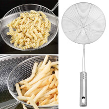 Skimmer Spoon, 4 Pack Stainless Steel Spider Strainer Skimmer Spoon, Donut Spoon, Skimmer Spoon for Kitchen Deep Fryer