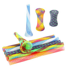 Pet Springs Cat Toy 25 PCS Colorful Cat Spring Sticks Folding Bouncing Nylon Mesh Spring Tube for Cat Kitten Pets