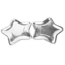 30 St StjäRnformade Papperstallrikar Guld Disponibel Festtallrik Pentagram Tallrik för Porslin, Silver