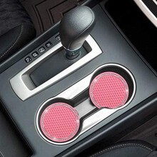 2Pcs Bling Car Cup Holders Rhinestone Car Anti Slip Insert Cup Mat Drink Coasters Crystal Vehicle Accessories