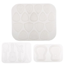 Guitar Pick Mould,UtsöKt Hartsform för Guitar Pick Triangel Plectrum Silikongjutning Nyckelring för MusikäLskare