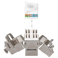 Module Jacks - 12 Piece CAT6A Shielded  Jack RJ45 Cat 6A Ethernet Module 10 Gbit with Metal Housing