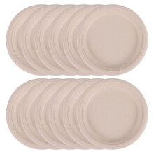 100 % Assiettes en Papier Jetables Compostables en Vrac 9 Pouces 50, Assiettes en Bambou, éCologiques, BiodéGradables