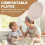 Compostable Disposable Paper Plates Bulk 9 Inch 50 Pack, Bamboo Plates, Eco Friendly, Biodegradable 5