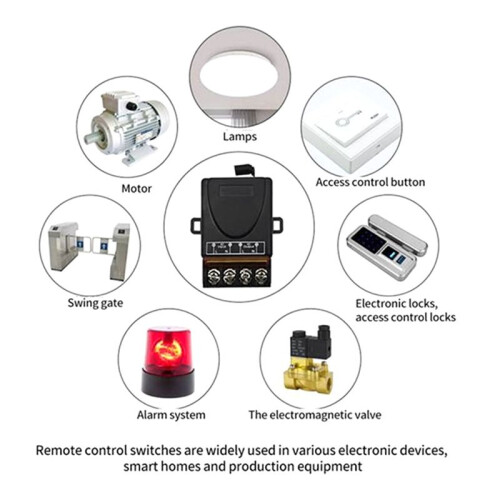 AC 220V 30A 1CH 433MHz Wireless Remote Control  RF Relay Receiver + /Off Transmitter 2