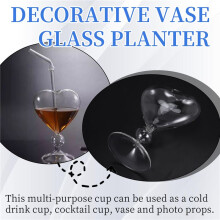 BlumentöPfe Aus Glas, Pflanzgefäß, Herzvase, Stehend, Heimdekoration, Blumenvase, Desktop-Dekoration, Vase, Hochzeitsfeier, Dekoration