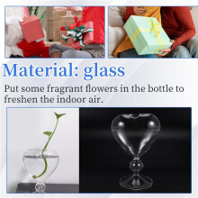 BlumentöPfe Aus Glas, Pflanzgefäß, Herzvase, Stehend, Heimdekoration, Blumenvase, Desktop-Dekoration, Vase, Hochzeitsfeier, Dekoration
