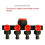 4 Way Hose Splitters for Automatic Watering Water Pipe Linker Timer Garden Water Irrigation Tool 3
