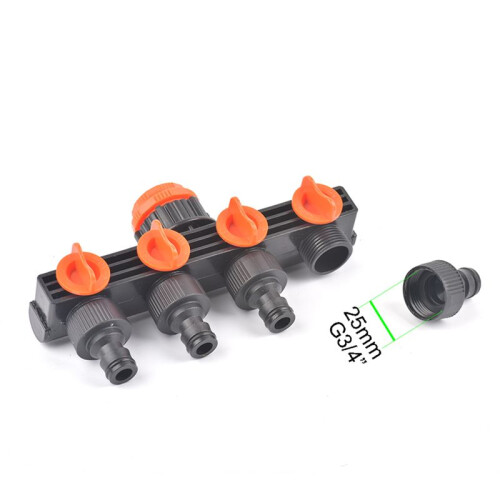 4 Way Hose Splitters for Automatic Watering Water Pipe Linker Timer Garden Water Irrigation Tool 1