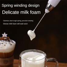 3In1 Portable Electric Milk Frother Foam Maker Handheld Foamer High Speeds Drink Mixer Coffee Frothing Wand Black