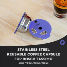 Cápsula de café para máquina Tassimo filtro recarregável cápsula de silicone substituição de tampa 220Ml café expresso