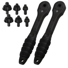 2 in 1 Drill Chuck Ratchet Spanner, 2-in-1 Ratchet Drill Chuck Key Wrench, 4PCS Iron Drill Wrench, 2 Pack