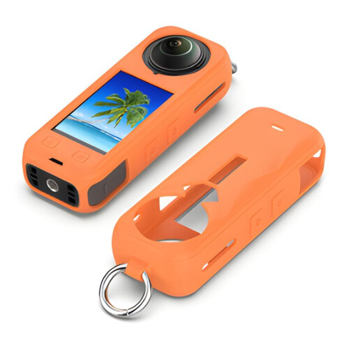 Silicone Protective Case for  X5  Cover for Panoramic Action Cameras,Orange 1