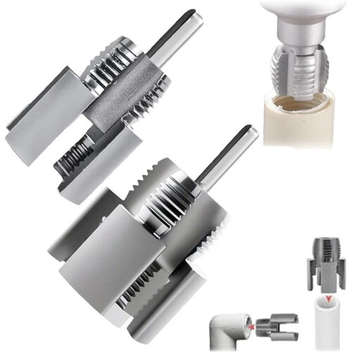 Integrated Internal & External Pipe Threading Tool, Dual-Function Pipe Thread Cutting Tool, 1/2inch + 3/4inch 1