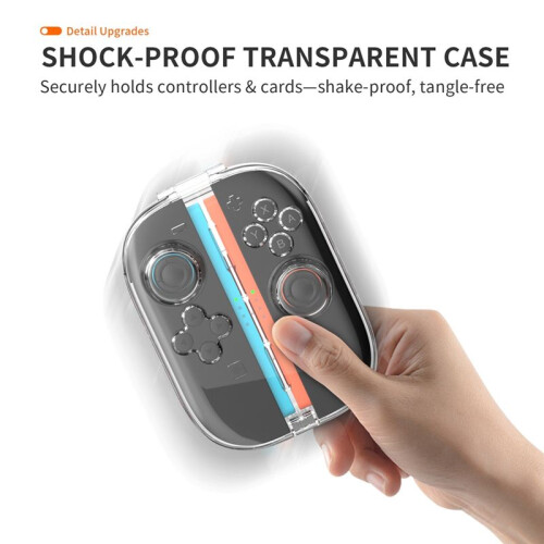 Transparent Storage Box for   2 Game Console Box Protective Case for  2 Game Controller Hard Shell 1