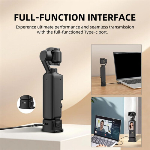 Charging Adapter Base for  Osmo Pocket 3,Type-C Fast Charge, Quick-Release Dock for  Pocket 3 Action Camera 2