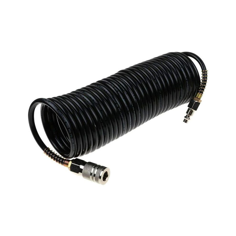 Air Hose,25Ft Air Compressor Hose With Bend Restrictor,Pe Air Hose With 1/4 Solid Pure Copper Quick Connect 6032533505947