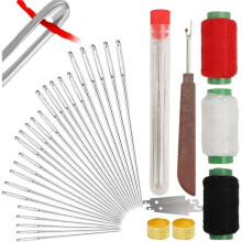 34Pcs Sewing Tool Set Eye Steel Needle Set Handmade Quilting & Sewing Needles Kit for DIY Sewing