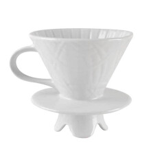Keramik-Handfilterbecher, Dreilochfilter, Großer Keramik-Trichterfilterbecher, Kaffeemaschinenzubehör