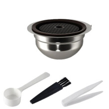 Vertuoline Large Nescafe Coffee Machine Reusable Silicone Lid Coffee Cup 150ml, Reusable Stainless Steel Coffee Pods