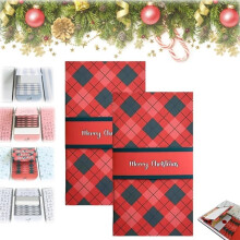 Handmade ChristmasGift Card Booklet, Christmas Money Holder Envelope Booklet for Cash,Xmas DIY Surprise Money Card