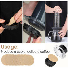 800 Stück Ungebleichtes Kaffeefilterpapier für Aerobie  Kaffee- und Espressomaschinen, Runde 2,5-Zoll-Kaffeemaschinenfilter