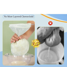 Fine Mesh Strainer, 3 Pcs Reusable Cloth Strainer Bags with Stainless Steel Handle,Juice Strainer for Kitchen