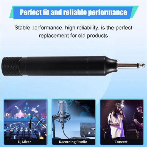 TA3F Interface Lavalier Headset Microphone Conversion to 6.35mm Converter Connected to Amplifier Microphone Input 2