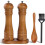 Conjunto de Moedor de Sal e Pimenta de Madeira com Suporte - Conjunto de Moedor de Sal e Pimenta de Carvalho de 8 Polegadas, Núcleo de Cerâmica 1