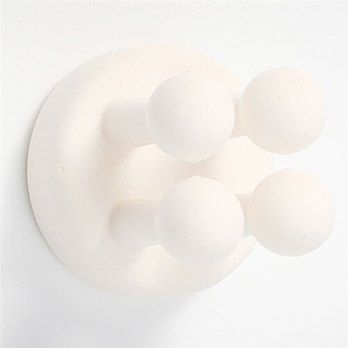 4Pcs Silicone Toothbrush Holders - Multi-Function Self Adhesive Wall Mounted Hooks for Hanging Ke A 1