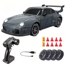 RC Drift Car 1:24 Scale Remote Control Car with LED Light 2.4GHz 20KM/H RC Car Drifting Tires Racing Sport Vehicle Toy B