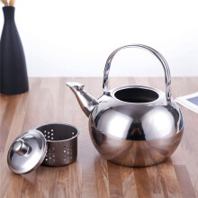 Edelstahl-Wasserkocher, Hitzebeständiger Griff, Herdplatte, Tragbare Camping-Kaffeekanne, Teekanne mit Filter, Küche