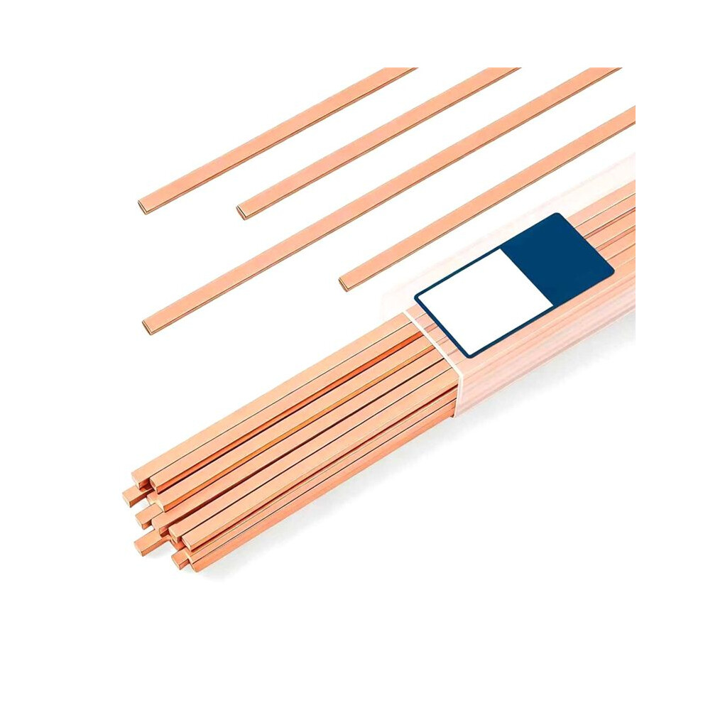 Brazing Rods With Raised Segments Desgin,Copper Brass Brazing Rods For Hvac & Plumbing,10Pcs 10"Brazing Rods Flux Coated 6031743362623