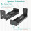 2PCS Universal Soundbar Wall Mount Depth Adjustable Speaker Wall Mount Under TV Bracket for Soundbars 8