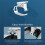 For PS5 Wireless Racing Controller  Steering Wheel Directional Joystick Gamepad for Racing Games White 1