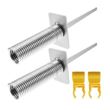1Set Springfahnenhalter Fußball-Flaggenstab Metall, Silber Outdoor