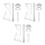 18Stk Robustes -Lineal-Set Aus Ps Mit Winkelmesser Und 5