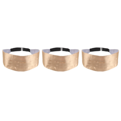 3St Beige Satijnen Cummerbund Formele Tailleband Events 2
