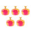 5Stk Kristall Nageldappen Schale Granatapfel Design Mit Deckel 5